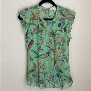 Banjanan Green Floral Women's Top